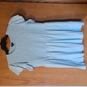 Torrid. Light blue smocked baby doll top
